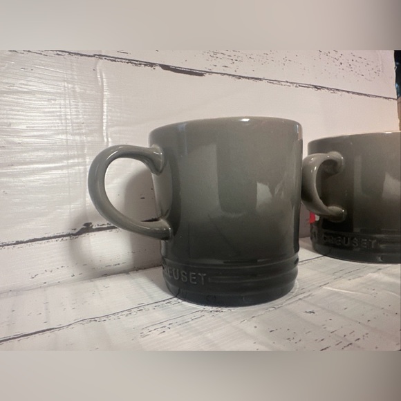 Le Creuset Gray Flint Mugs 12 ounce set/2 - Picture 2 of 4